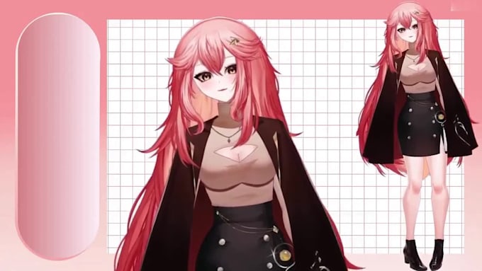 I will create a 2D anime VTuber model or avatar