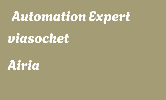 I offer services in workflow automation, integration, and construction utilizing viasocket and airia