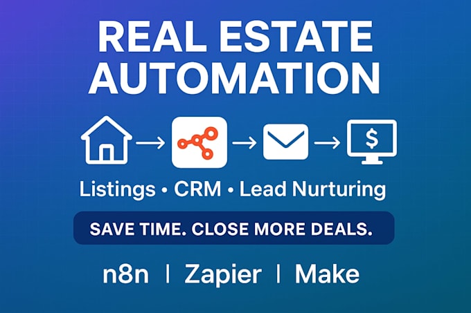 I will implement automated systems for real estate lead generation, customer relationship management, and client communication