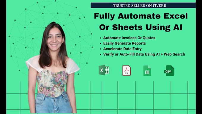 I will develop an automated spreadsheet solution utilizing artificial intelligence