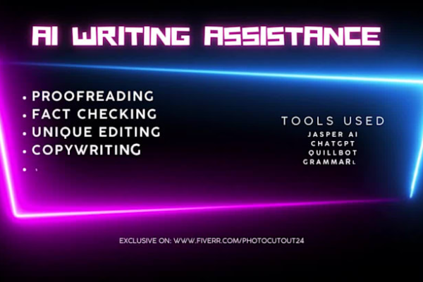 I offer services as an AI writing assistant, ensuring high-quality results for your content
