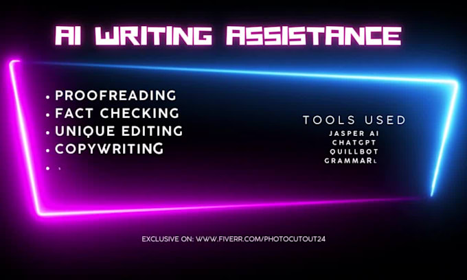 I offer services as an AI writing assistant, ensuring high-quality results for your content