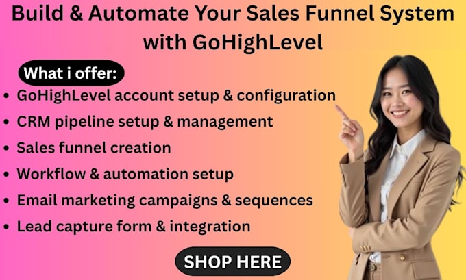 I offer expertise in automation, sales funnels, lead generation, and sales conversion using the platform