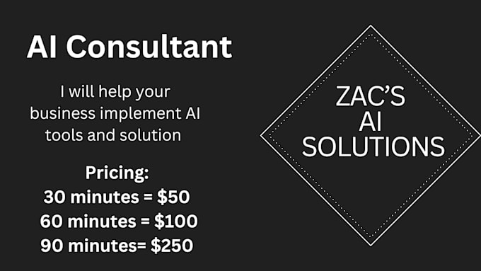I offer expert consultation on artificial intelligence