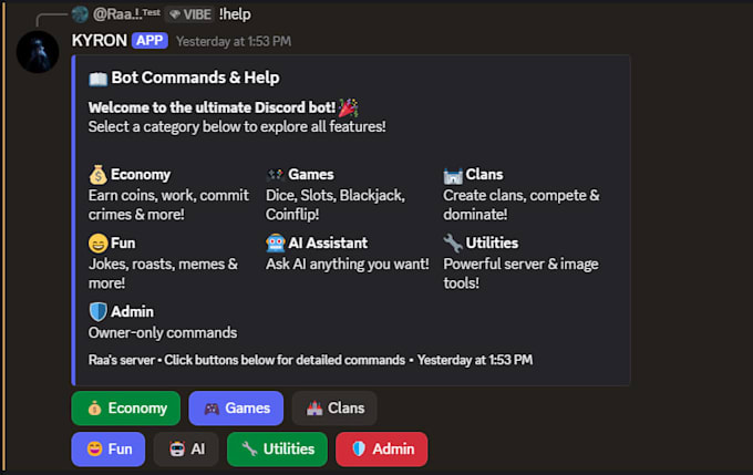 I create chatbots utilizing artificial intelligence for platforms such as Discord, Telegram, and various websites