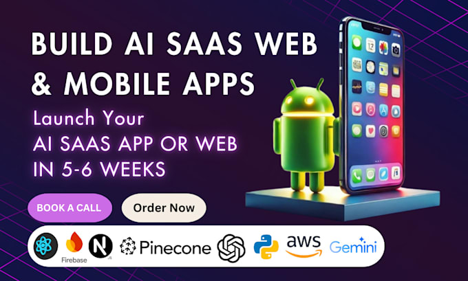 I offer development services for AI software, including SaaS websites, mobile applications, and chatbots