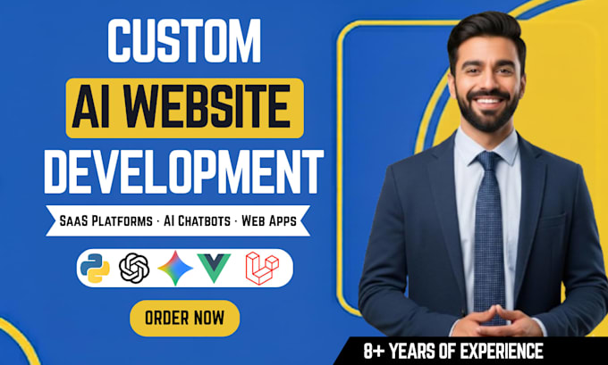 I offer services to develop artificial intelligence websites, software as a service platforms, or conversational AI for business use