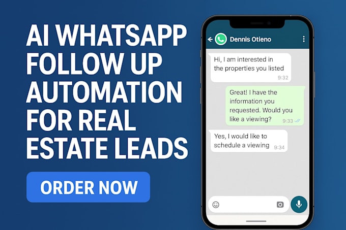 I will create an automated artificial intelligence-driven follow-up system for property inquiries on a messaging platform using a specific workflow automation tool