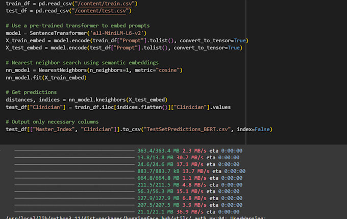 I develop bespoke machine learning, deep learning, and natural language processing models using Python