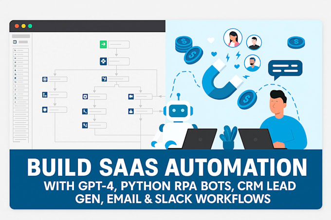 I offer services to develop GPT-4 powered SaaS automation using Python RPA bots, focusing on CRM lead generation and AI-driven email and communication workflows