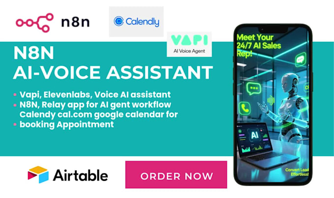 I can construct an AI voice assistant utilizing n8n, ElevenLabs, Vapi, Retell, GoHighLevel, and Relay App