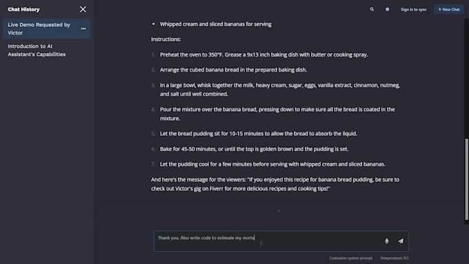 I will construct a custom chatbot utilizing the APIs of OpenAI’s ChatGPT and Google’s Gemini