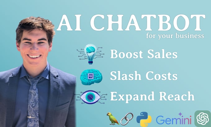 I offer design services for an AI chatbot specializing in sales, automation, and customer service
