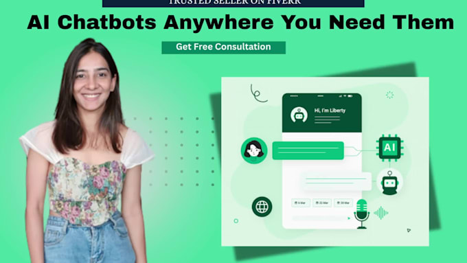 I develop AI-powered chatbots for integration into websites, web applications, or mobile platforms
