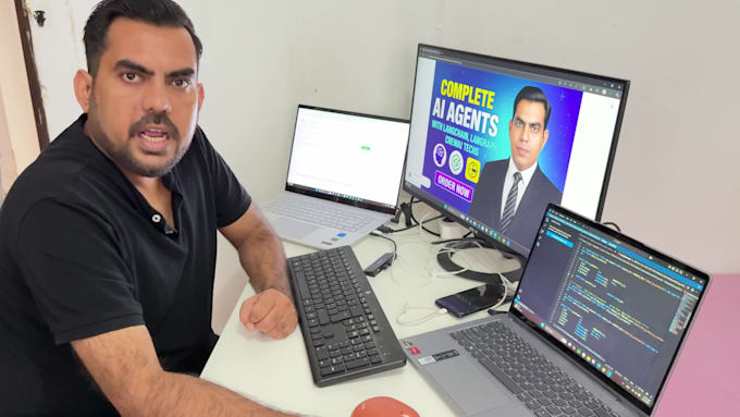 I develop artificial intelligence agents using LangChain, LangGraph, and CrewAI technologies