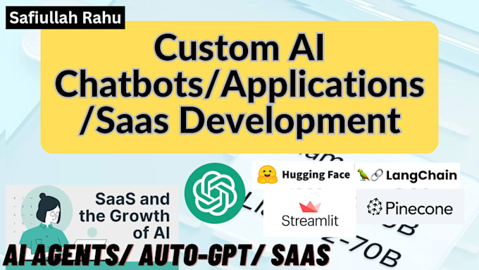 I develop artificial intelligence applications, including agents, conversational bots, and integrations tailored to specific requirements