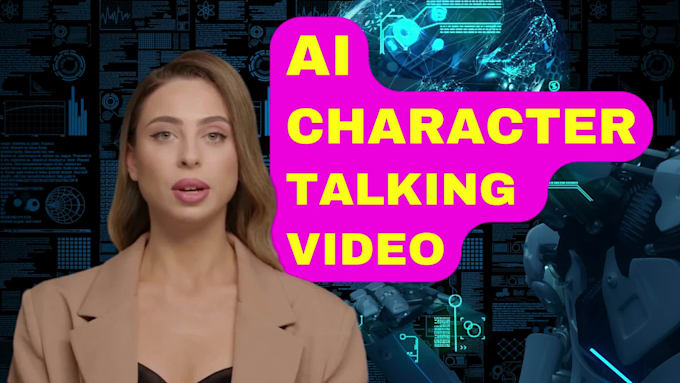 I will produce a talking video of an AI character, complete with a script and support for multiple languages