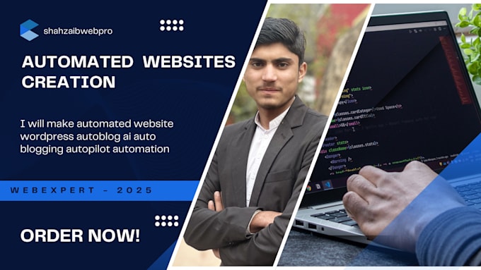 I will develop automated websites and blogs for WordPress utilizing artificial intelligence