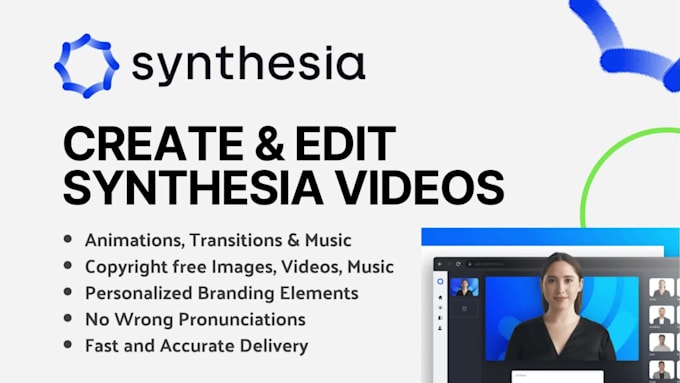 I offer services for making and modifying instructional videos and educational materials using artificial intelligence from Synthesia