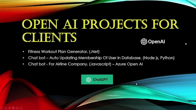 I offer services for developing chatbots utilizing the technology and integrating its application programming interface into websites