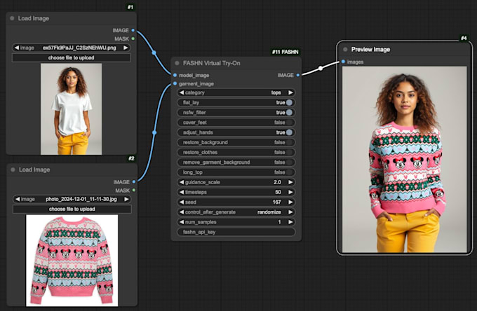 I will develop a workflow for image generation using ComfyUI, Stable Diffusion, and ControlNet nodes