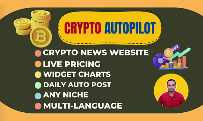 I will develop an automated website for cryptocurrency news