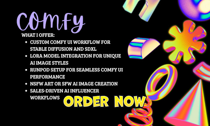 I develop bespoke ComfyUI workflows for generating AI images with Stable Diffusion