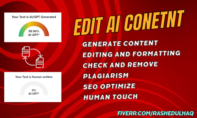 I offer services to generate, revise, and refine original, search engine optimized content using artificial intelligence