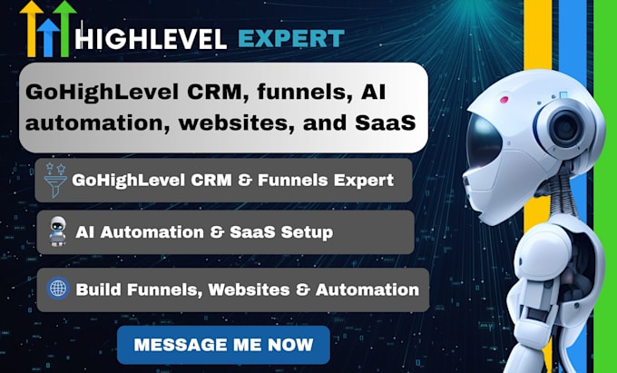 I offer expert services for setting up the CRM, funnels, websites, AI automation, and SaaS configurations within the platform
