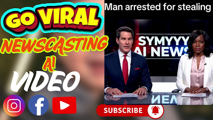 I will produce an artificial intelligence generated newscasting video featuring an avatar delivering breaking news using the veo3 AI tool for an influencer