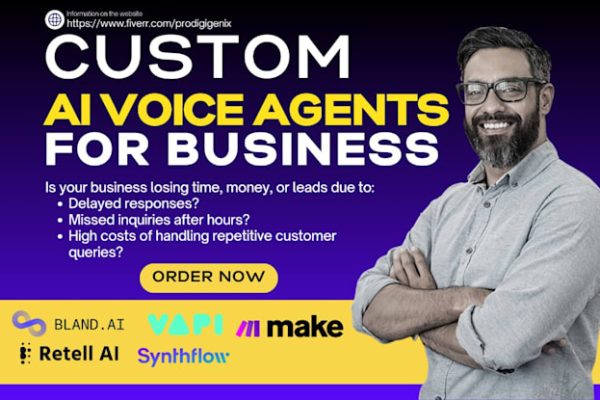 I will configure an artificial intelligence voice agent to handle customer support and conduct automated cold calling for businesses