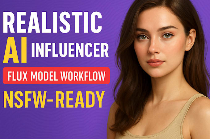I will develop a realistic AI influencer workflow utilizing the Flux model within ComfyUI for generating NSFW content