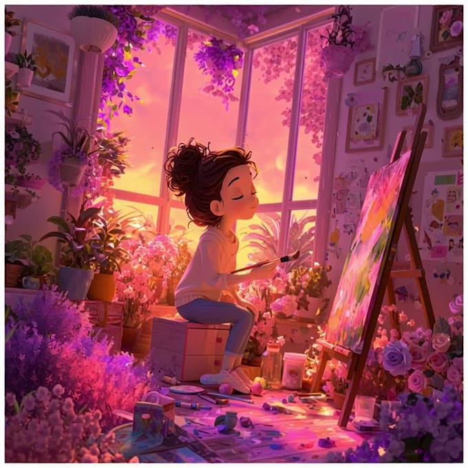 I generate striking personalized digital artwork across various styles utilizing artificial intelligence