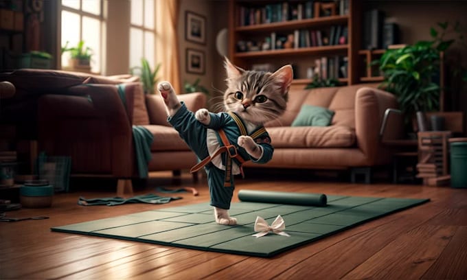 I can transform imaginative concepts into striking visuals using artificial intelligence