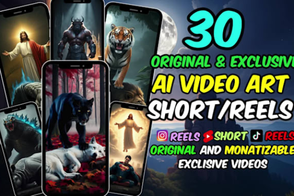I will produce captivating AI-generated video art for various short-form platforms