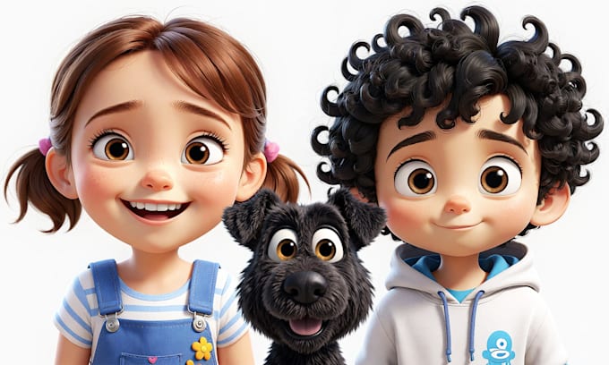 I offer services to design 3D characters, avatars, animations, logos, or AI art in the style of Pixar cartoons