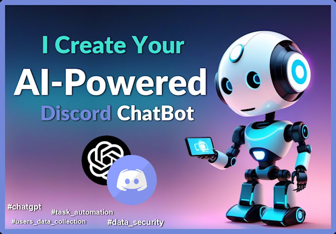 I will develop an artificial intelligence-powered chatbot for your Discord server