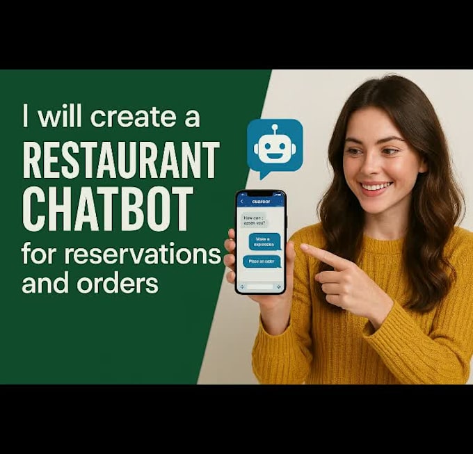 I will develop a high-performing conversational agent for your dining establishment