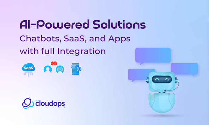 I create AI chatbots, software as a service, and applications with complete integration