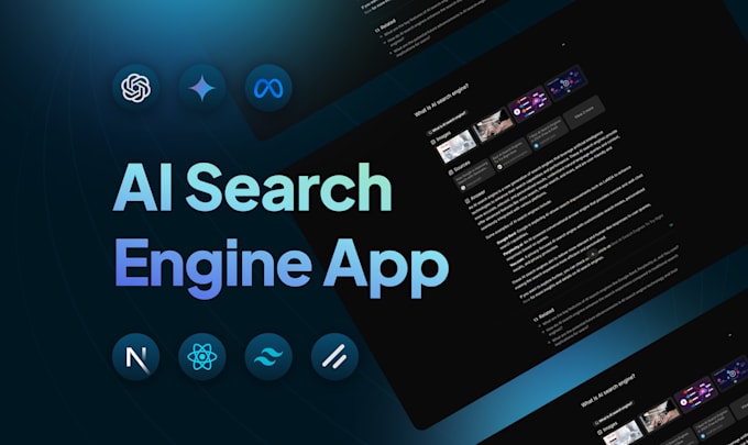 I will create an AI-powered search engine utilizing React, Nextjs, and TypeScript