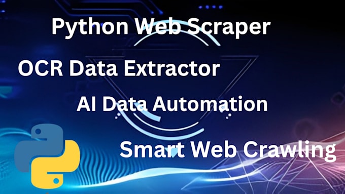 I offer services for developing AI-powered web scraping, OCR web scrapers, data scraping solutions, and Python bots