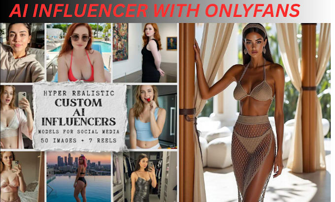 I will create AI-generated influencer content in the style of a popular subscription platform using advanced workflows and specialized models for adult themes