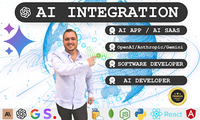 I offer services for integrating or automating artificial intelligence within large language model applications or AI software as a service platforms
