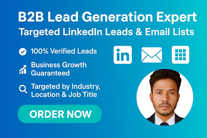 I offer services for business-to-business lead generation, specialized email list creation, and online data gathering