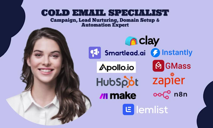 I offer cold email outreach services utilizing Instantly AI, Smartlead, N8N AI automation, and Claycom