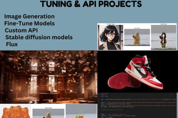 I offer services in stable diffusion, flux, SD3 LORA models, GAN fine-tuning, and API projects