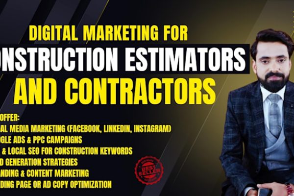 I offer digital marketing services tailored for construction estimators and contractors