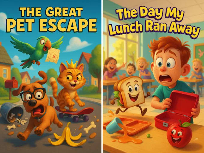 I create a three-dimensional book and cover for children with the help of artificial intelligence