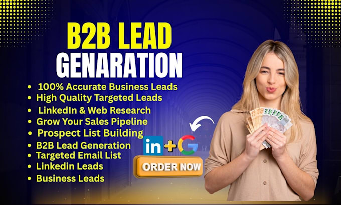 I will generate qualified business leads and compile a list of professional email addresses