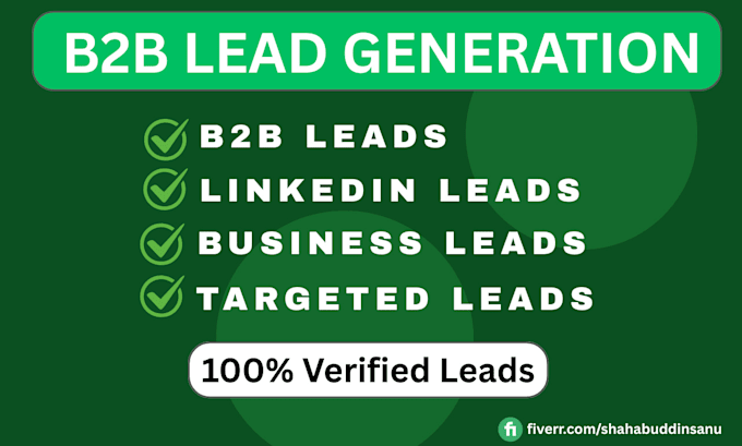 I provide focused business-to-business lead generation and create lists of potential clients